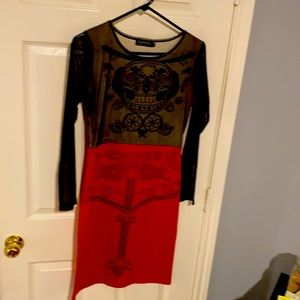Red and Black Skull dress